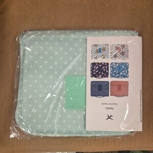 Mint Green Polka Dot Travel Pouch